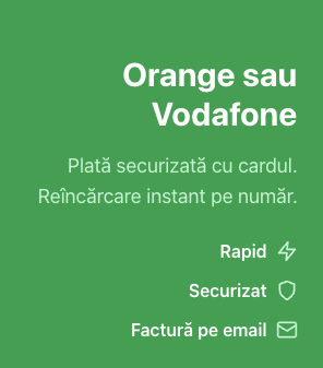 Reincarcare cartele prepay online - Orange si Vodafone | cartelescu.ro